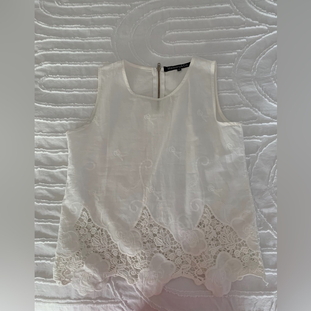 White Lace Tank